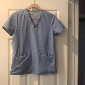 Heathered Indigo Scrub Top - S